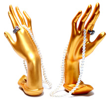Free Shipping!!Fashionable Golden Hand Mannequin High Quality Mannequin Hand On Sale 2024 - compre barato