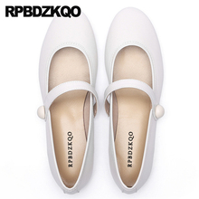 Flats Designer Shoes Women Luxury 2021 Size 33 Japanese School White Ballet Ballerina Chinese China Mary Jane Ladies Round Toe 2024 - buy cheap