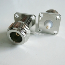 1x N Female Panel Mount Chassis with 4 Holes Flange PTFE Solder Connector 17.5mm 2024 - buy cheap