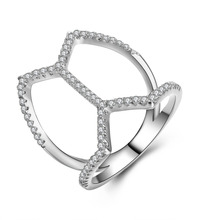 Обручальные кольца для женщин, романтическое Новое роскошное обручальное кольцо с кубическим цирконием, обручальное кольцо, обручальное кольцо, модное серебряное кольцо, ювелирное изделие 2024 - купить недорого