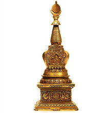 SCY  326+++Pure brass pagoda  Buddhist stupa worship ornaments, utensils for sarira stupa 2024 - buy cheap