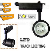 LED track lighting COB showrooms full set 20W black body High Power spotlights clothing store spotlights Track Rail Light 2024 - buy cheap