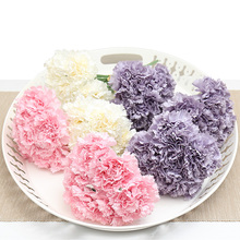 Artificial Flowers Slik Carnations Floral Bride Bouquet Home Wedding Decoration Scrapbooking Wreath Mother's Day Gift Flower 2024 - buy cheap