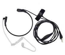 XQF 2Pcs Throat Mic Microphone Air Tube Earpiece Headset PTT for ICOM Yaesu Ham Radio IC-A1 IC-A3 IC-F3 VX-500 Walkie Talkie 2024 - buy cheap