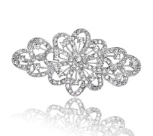 3.8 Inch Rhinestone Crystal Diamante Large Brooches Bridesmaid Jewelry Accessory 2024 - buy cheap