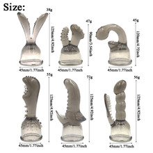 Brinquedos do sexo 6 estilo varinha mágica acessório g-ponto clitórica estimulação av cabeça da haste tampão vibrador acessórios feminino masturbador 2024 - compre barato