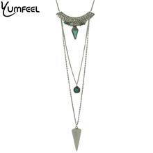 Yumfeel New Vintage Bohemia Jewelry Multi Layer Pendants Necklace for Woman Beach Boho Jewelry Gifts 2024 - buy cheap