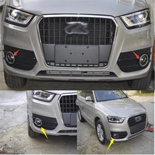 Acessório para faróis de neblina dianteiros, lâmpada cromada interna, formato de anel, para audi q3, 2011, 2011, 2012, 2013, 2014 2024 - compre barato