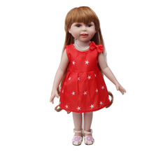 Doll clothes Red dress and skirt toy accessories 18 inch Girl doll and 43 cm baby dolls c589 2024 - buy cheap