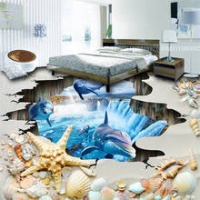 Beibehang пляжная раковина для ванной комнаты, фрески, морские фотообои для гостиной, 3D напольное покрытие, украшение для дома 2024 - купить недорого