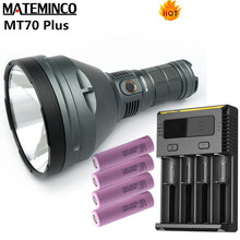 Mateminco-lanterna para lanterna cree xhp70.2 plus, máx. 6000 lúmens, distância do feixe de luz 1549 metros, bateria com 3500mah e carregador i4