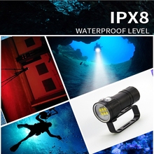 LED Flashlight Diving 18650 Underwater Photography Light 300W Underwater Lamp 500M Waterproof Super Bright LED Camera Light 2024 - buy cheap