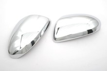 Cubierta cromada de espejo retrovisor lateral de plástico ABS, sin recorte de señal de giro, para Mazda 3 / Axela 09-12 2024 - compra barato