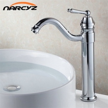 12.2" Hot selling chrome-plated  single hole deck mounted ceramic Plate Spool brass thin tall  basin bathroom  faucet 8018C 2024 - buy cheap