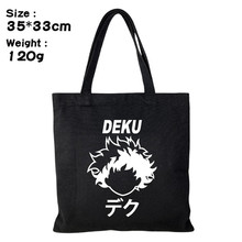 Bolso de mano de Anime My Hero Academia Bakugou Katsuki, bolsa de hombro, bolsa de compras para productos alimenticios, bolso de lona 2024 - compra barato