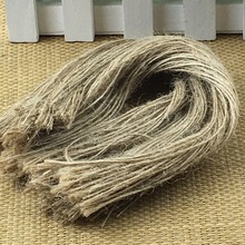 Corda de cânhamo natural com um fio, cordas para pendurar cartões de papel, etiquetas para presente e caixas de presente 2024 - compre barato