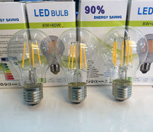1PCS LED Edison Bulb Indoor LED Light Clear Glass AC 220V- 240V E27 A60 CE 2W 4W 6W 8W LED Filament Bulb 2024 - buy cheap