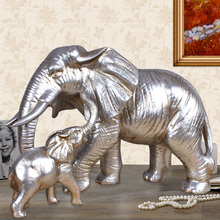 Estatua de elefante de resina creativa para el hogar, manualidades decorativas para habitación, estudio, vintage, adornos de elefante, figuritas de animales, regalos de boda 2024 - compra barato