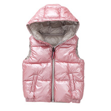 Chaleco de algodón con capucha para niños y niñas, ropa cálida para el invierno, 3, 4, 6, 8 y 10 años 2024 - compra barato