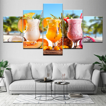 The Sex on the Beach fruit juice 5 Piece Wallpapers Art Canvas Print modern Poster Modular art painting Living Room Home Decor 2024 - buy cheap