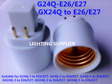 ( 800 pcs/lot ) G24Q to E27 E26 Base Holder Socket Led Light Lamp Bulb Adapter Converter Wholesale 2024 - buy cheap
