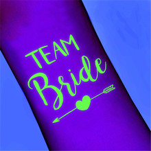 1pc Wedding Decorations Luminous Tattoo Stickers Team Bride To Be Hen Party Decortions Bridal Shower Bachelorette Party Supplies 2024 - buy cheap