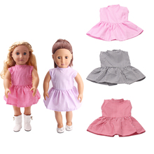 Doll clothes 5 color check dress skirt toy accessories fit 18 inch Girl doll and 43 cm baby doll c121-c126 2024 - buy cheap