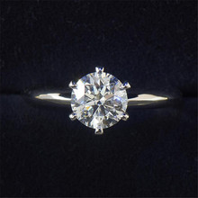 Solitaire promessa anéis para mulher genuína 925 prata esterlina 1ct aaaaa sona cz feminino anel de casamento anel de noivado jóias presente 2024 - compre barato