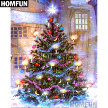 HOMFUN Full Square/Round Drill 5D DIY Diamond Painting "Christmas tree" Embroidery Cross Stitch 5D Home Decor Gift A01865 2024 - buy cheap