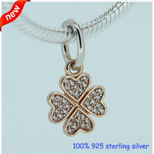 Fits Silver Charm Bracelet Authentic 925 Sterling Silver Sparking Clover Charms Beads Women DIY Jewelry For Choker Necklace 2024 - buy cheap