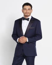 Latest Coat Pant Designs Groom Suit Navy Blue Tuxedos Mens Suit Best Man Slim Fit Wedding Suits For Men (Jacket+Pants+Tie) 2024 - buy cheap