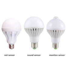 LED PIR Motion Sensor Bulb 7W 9W 12W 15W E27 220V Led Bulb Warm/Cold White Sound Sensor Auto Smart Bulb Infrared Body Lamp Light 2024 - buy cheap