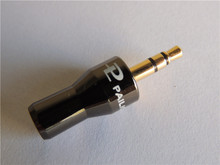 Conector macho de cobre 3.5mm banhado a ouro, 2 peças 2024 - compre barato