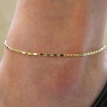 Tornozeleira feminina ouro, pulseira para pé, joia de verão 2024 - compre barato