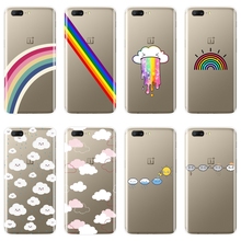 Back Cover For One Plus 3 3T 5 5T 6 6T Soft Silicone Funny Kawaii Cloud Rainbow Cute Phone Case For OnePlus 3 3T 5 5T 6 6T Case 2024 - buy cheap