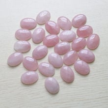 Fubaoying cabochões de pedra ovais, contas de quartzs rosa natural com 10 tamanhos sem furo 22x30mm para fazer joias diy 2024 - compre barato