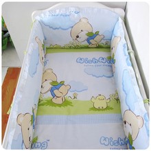 Promotion! 6PCS crib cot nursery bedding set baby bed comforter  (bumpers+sheet+pillow cover) 2024 - buy cheap