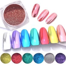 1 Box Glitter Nail Powder Magic Mirror Effect  Nail Gel Polish Shiny Nail Art Chrome Pigment Nail Art Decoration DIY #289562 2024 - купить недорого