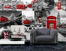 Foto personalizada del papel pintado, tema retro DE Londres para la sala DE estar dormitorio KTV pared DE fondo DE bar tela textil papel DE parede 2024 - compra barato