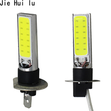 Lâmpadas led brancas para farol de neblina, lâmpadas diurnas, 1 peça, modelo curto, h1 h3 dc12v 6000k 2024 - compre barato