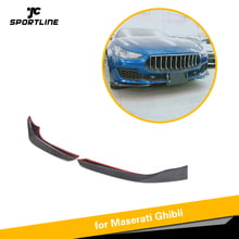 Front Bumper Lip Spoiler Splitters for Maserati Ghibli Base Sport Utility 2018 2019 Carbon Fiber Front Bumper Lip Spolier 2024 - buy cheap