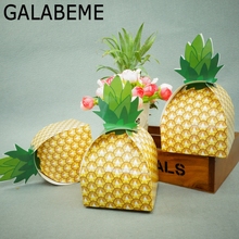 Caja de regalo con temática de playa, bolsa de dulces de piña para cumpleaños, bebé baño Bautismo, regalos de boda para invitados, 10 Uds. 2024 - compra barato