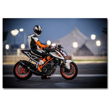 Декоративные картины мотоцикл KTM 1290 Superbike Спортивная Настенная картина холст художественные плакаты и принты для домашнего декора 2024 - купить недорого