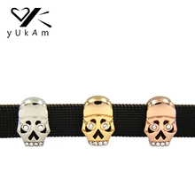 Yukam guarda-roupa deslizante, amuletos de aço inoxidável com strass cristal, para pulseiras, acessórios de fabricação 2024 - compre barato