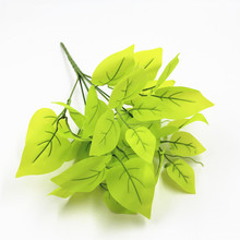 Planta falsa de plástico Artificial, 7 ramas, planta de hojas de fruta verde para decoración de jardín y hogar 2024 - compra barato