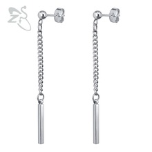 ZS Korean Fashion Earrings Long Tassel Dangle Earrings 316 Stainless Steel Trendy Kpop Earrings Jewelry Accessories pendientes 2024 - buy cheap