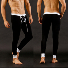 Winter Pants Men Thermal Warm Long Johns Pants Autumn Tight Leggings Inner Pants Modal Underwear Pouch Breathable Pants 2024 - buy cheap