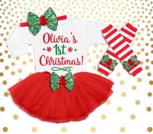 customize name number glitter 1st Christmas  birthday bodysuit onepiece Tutu t shirt legwarmers toodles Outfit set Birth gifts 2024 - buy cheap