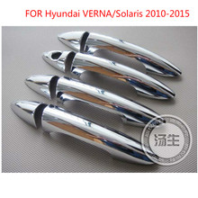 High-quality ABS Chrome Door Handle Cover For  Hyundai VERNA/Solaris 2010-2015 4dr Sedan and 5dr Hatchback  Car-styling 2024 - buy cheap
