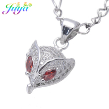 2pcs wholesale 2017 Ali Moda New Fashion Micro Pave Zircon Austrian Crystals Fox Pendant Necklace For Women Kids Christmas Gifts 2024 - buy cheap